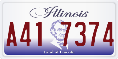 IL license plate A417374