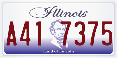 IL license plate A417375