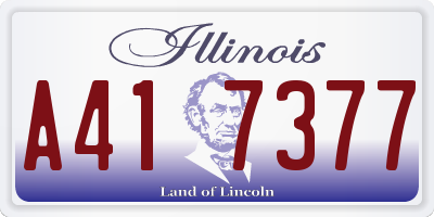 IL license plate A417377