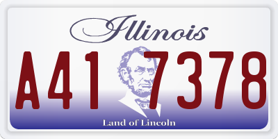 IL license plate A417378