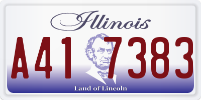 IL license plate A417383
