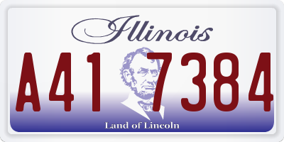 IL license plate A417384