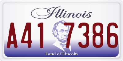 IL license plate A417386