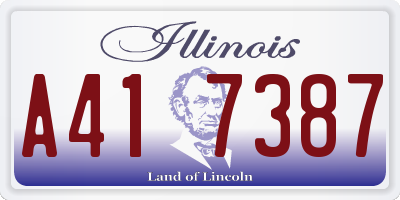 IL license plate A417387