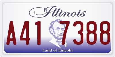 IL license plate A417388