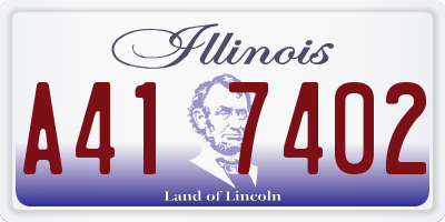 IL license plate A417402