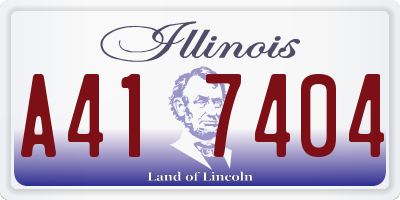 IL license plate A417404