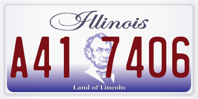 IL license plate A417406