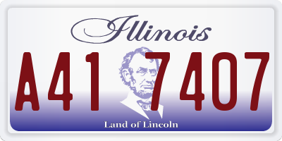 IL license plate A417407