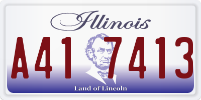IL license plate A417413