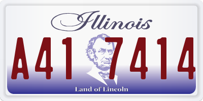 IL license plate A417414