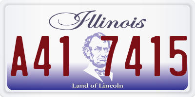 IL license plate A417415