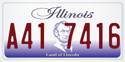 IL license plate A417416