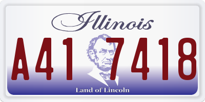 IL license plate A417418