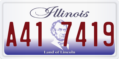 IL license plate A417419