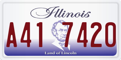 IL license plate A417420