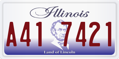 IL license plate A417421