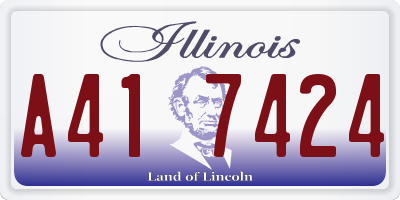 IL license plate A417424
