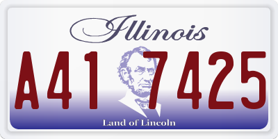 IL license plate A417425