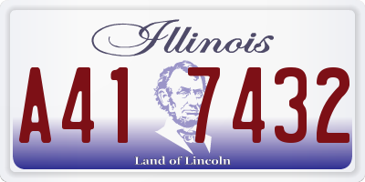 IL license plate A417432
