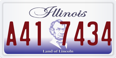IL license plate A417434