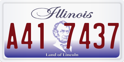 IL license plate A417437
