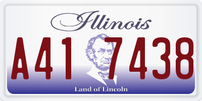 IL license plate A417438