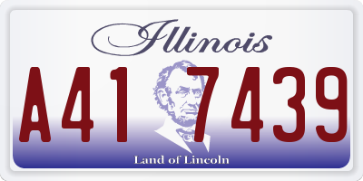 IL license plate A417439