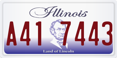 IL license plate A417443