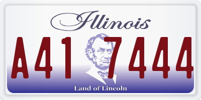 IL license plate A417444
