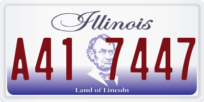 IL license plate A417447