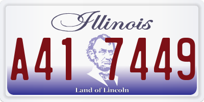IL license plate A417449