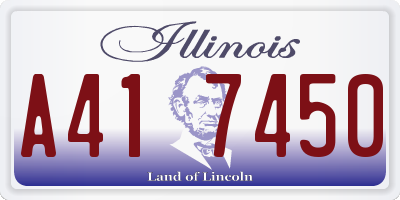 IL license plate A417450