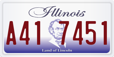 IL license plate A417451