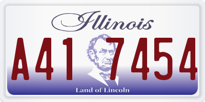 IL license plate A417454