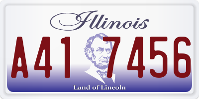 IL license plate A417456