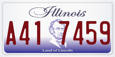 IL license plate A417459