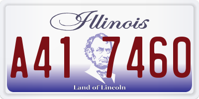 IL license plate A417460