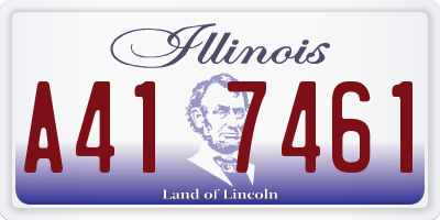 IL license plate A417461