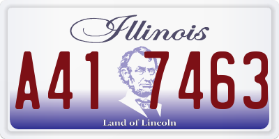 IL license plate A417463