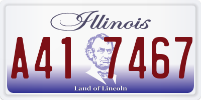 IL license plate A417467