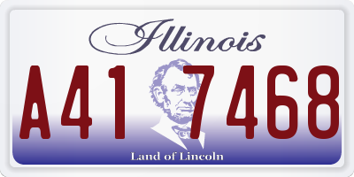 IL license plate A417468