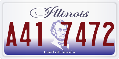 IL license plate A417472