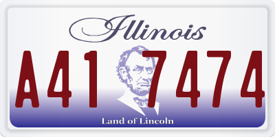 IL license plate A417474
