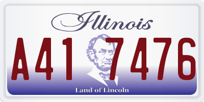 IL license plate A417476