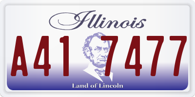IL license plate A417477