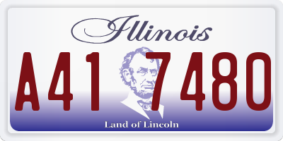 IL license plate A417480