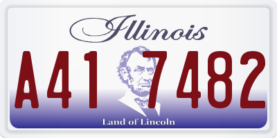IL license plate A417482