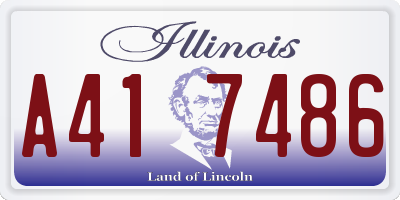IL license plate A417486