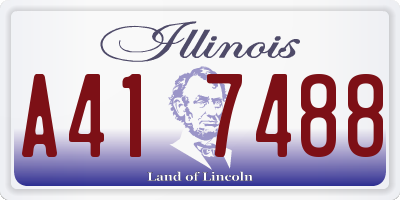 IL license plate A417488